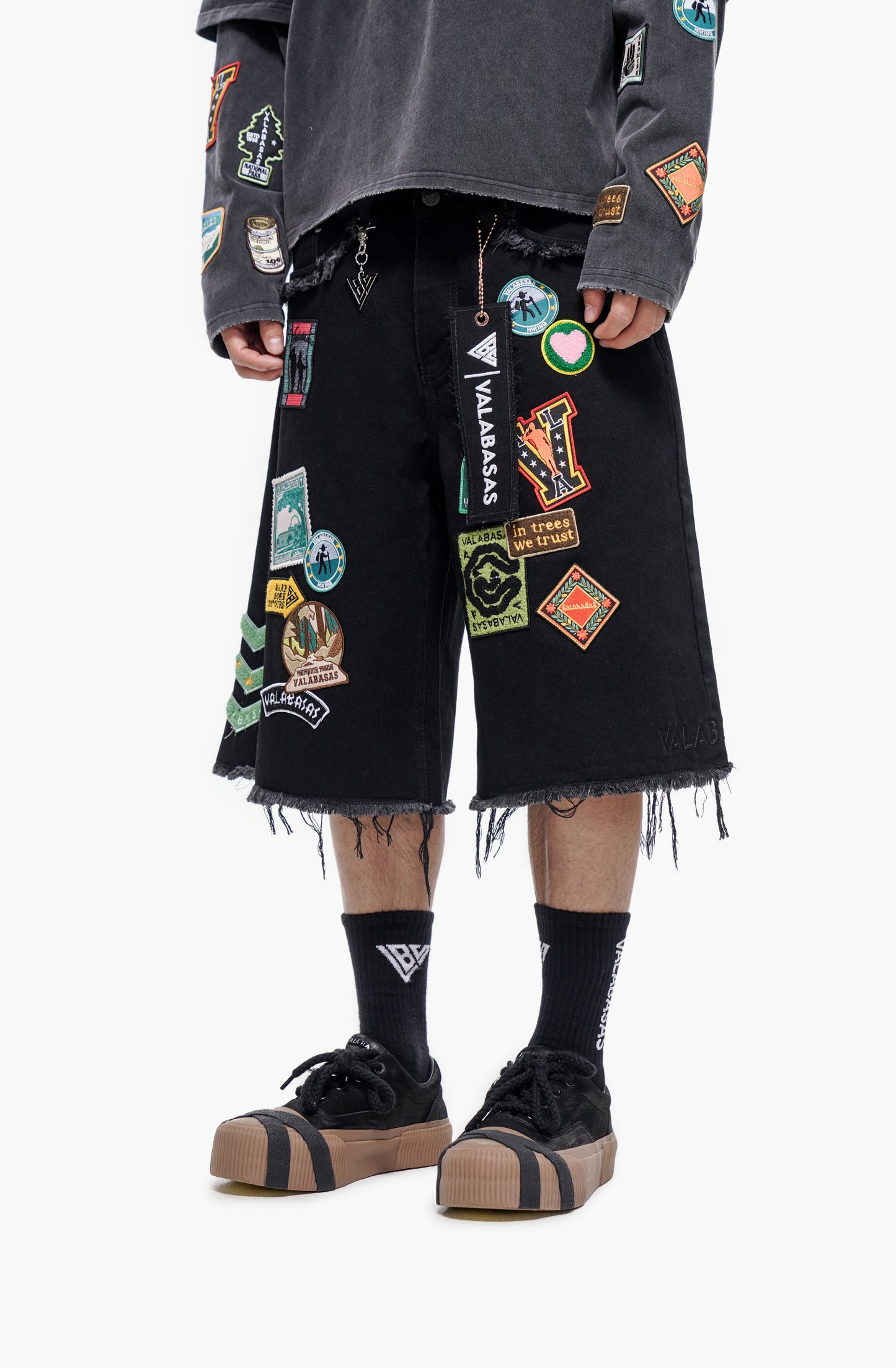 Terra Black Denim Shorts