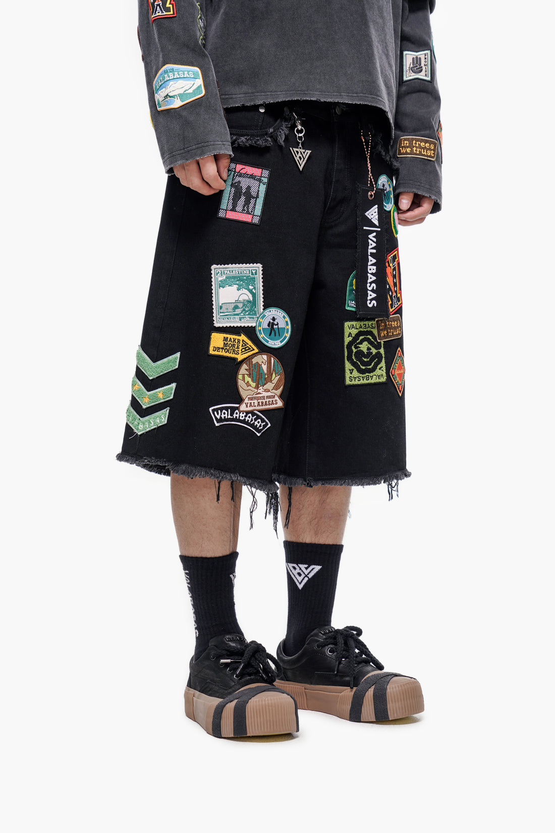 Terra Black Denim Shorts