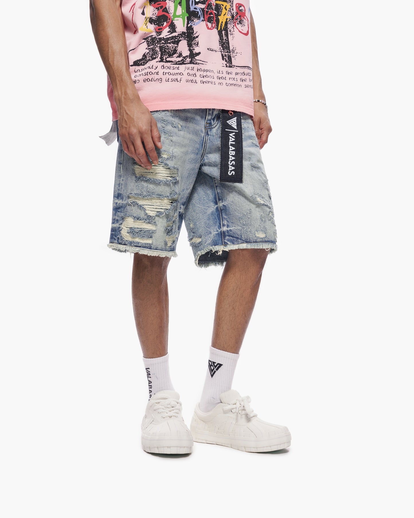 Clipped Jorts Blue Washed
