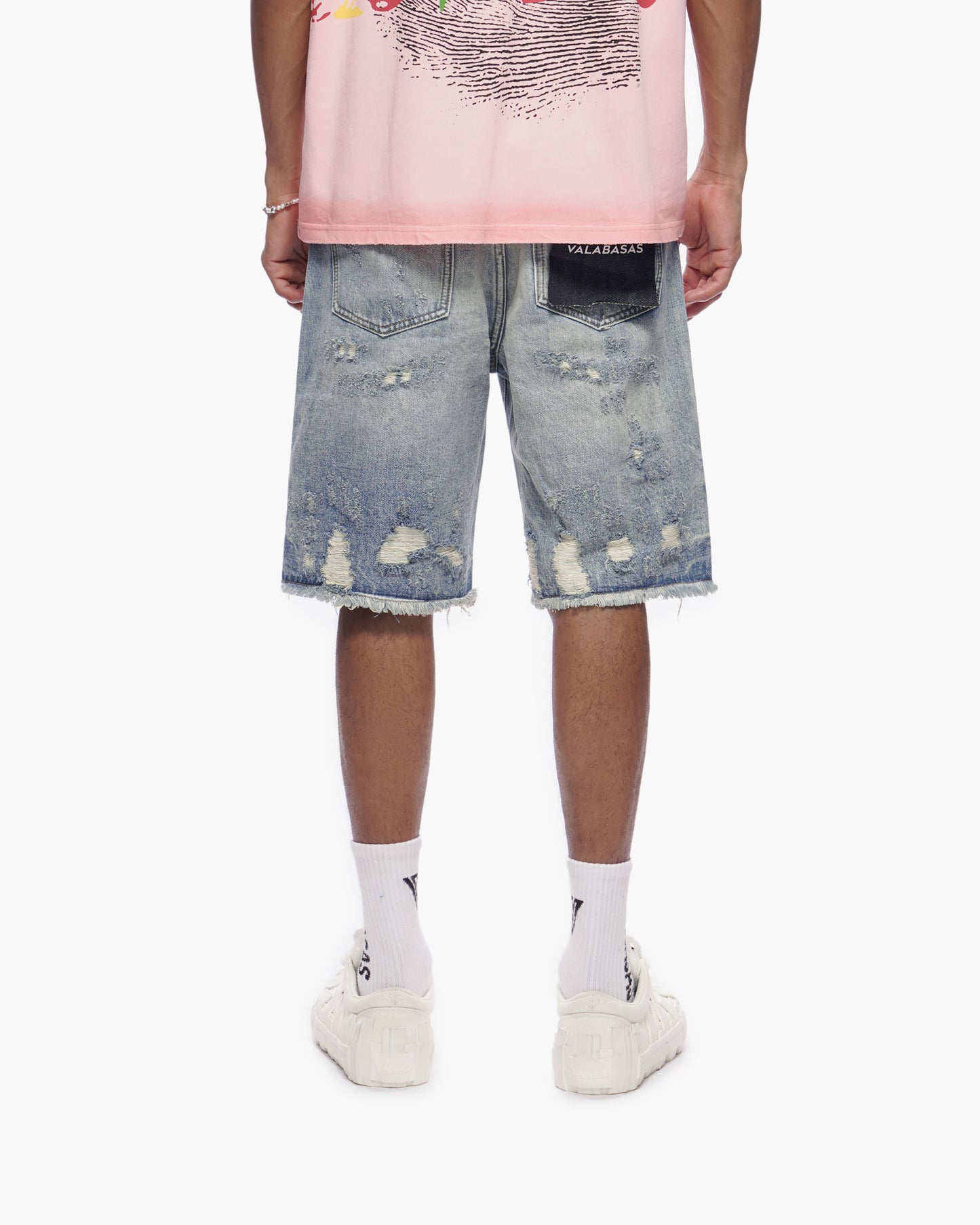 Clipped Jorts Blue Washed