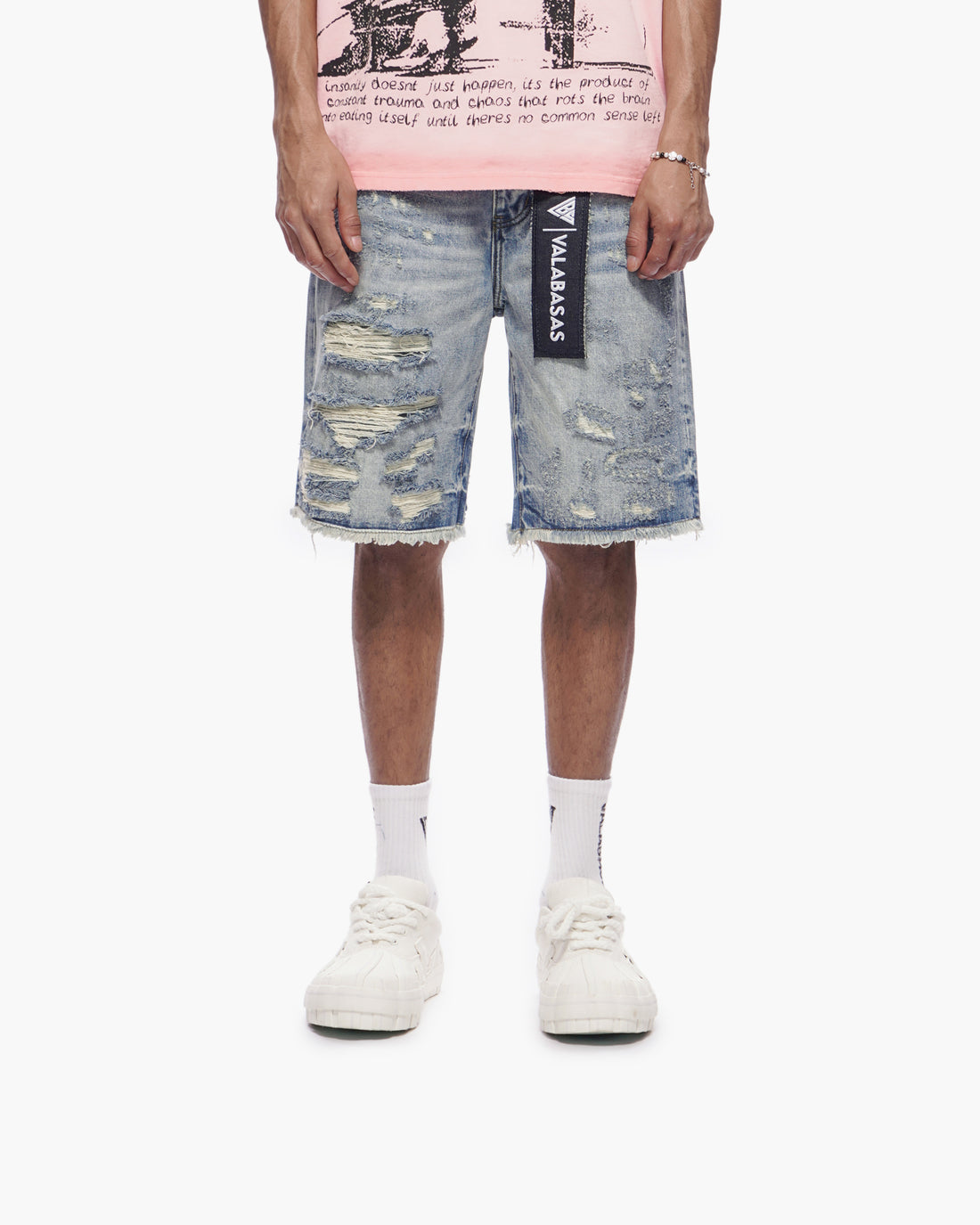 Clipped Jorts Blue Washed