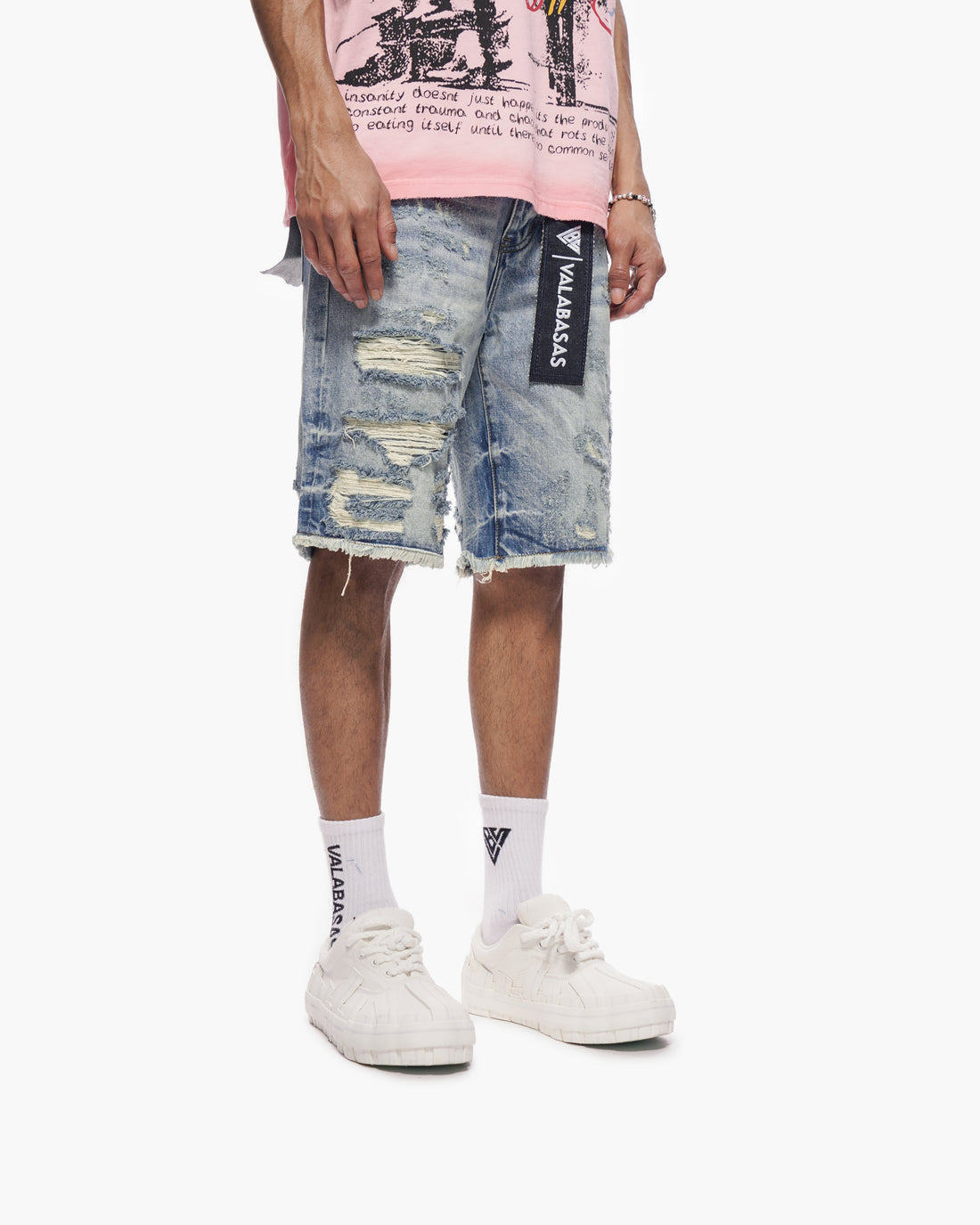 Clipped Jorts Blue Washed