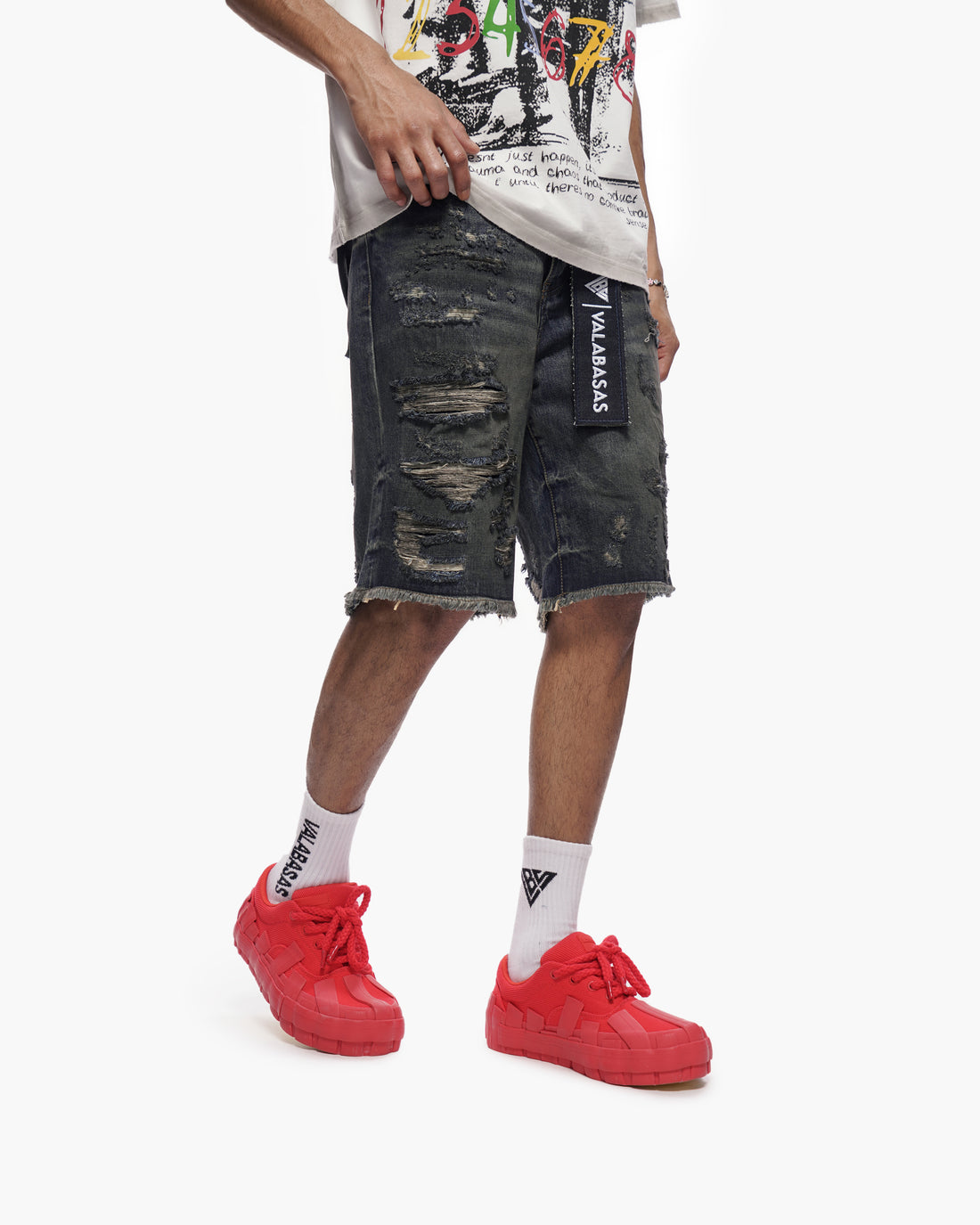 Clipped Jorts Dark Dirty Blue