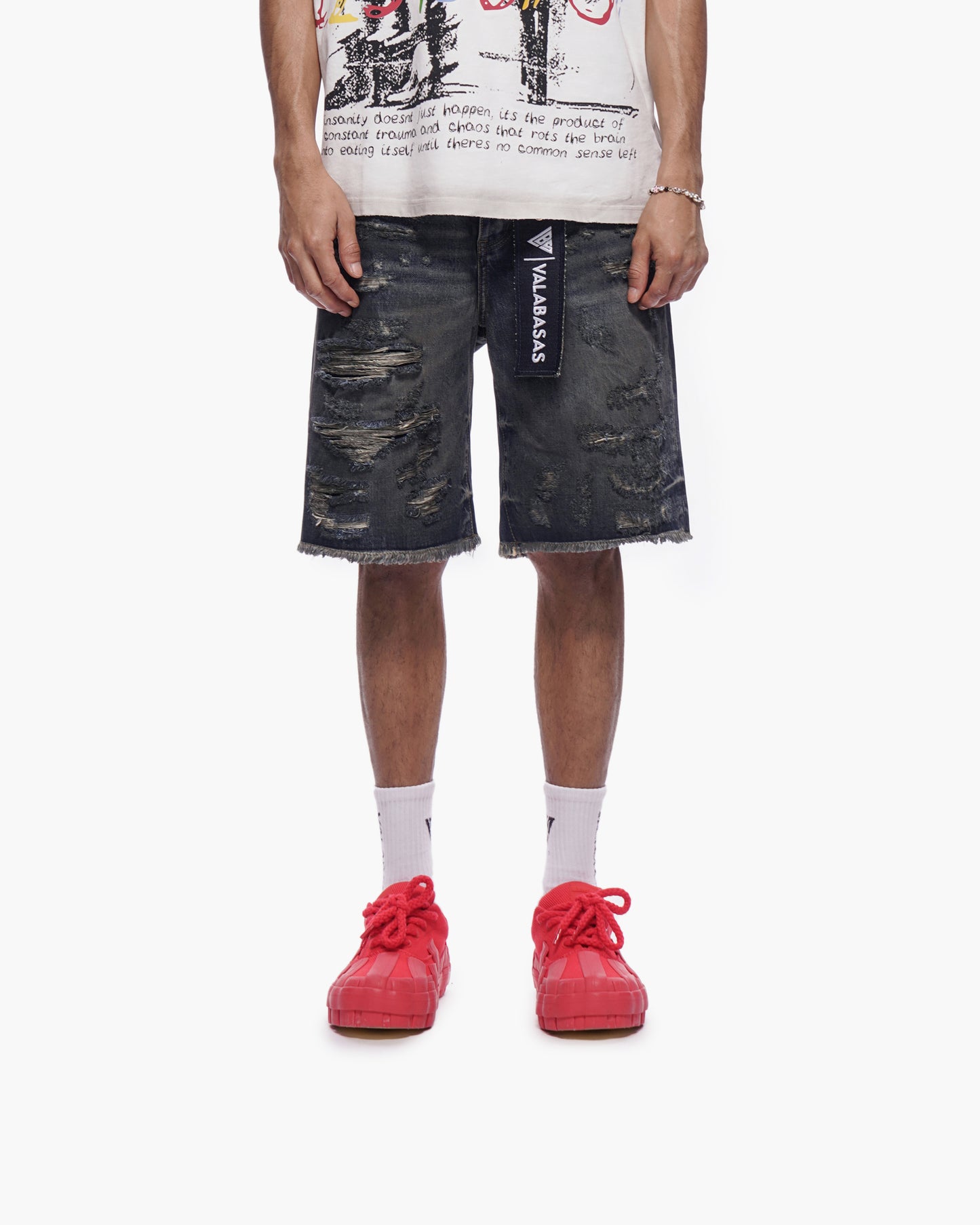 Clipped Jorts Dark Dirty Blue