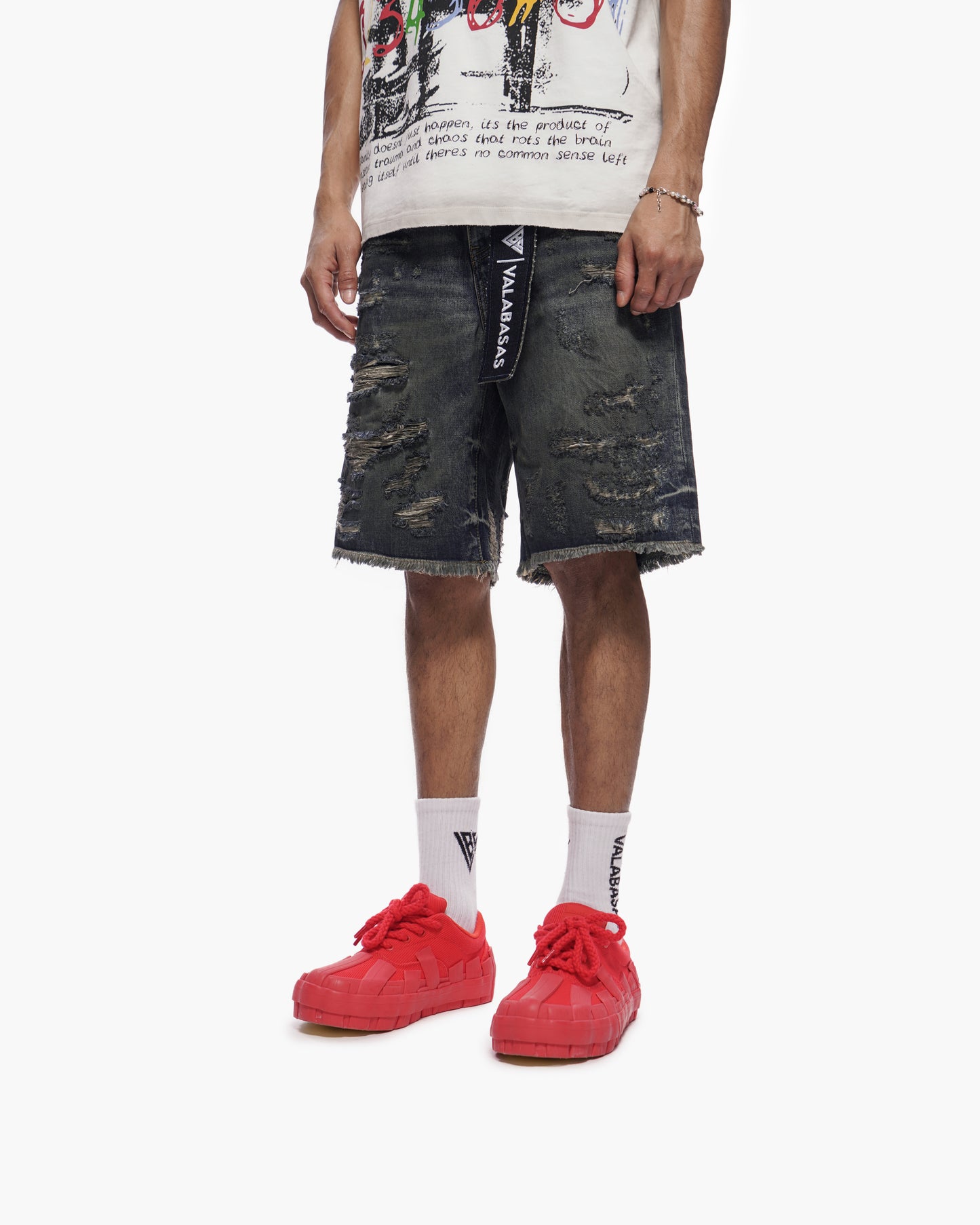 Clipped Jorts Dark Dirty Blue