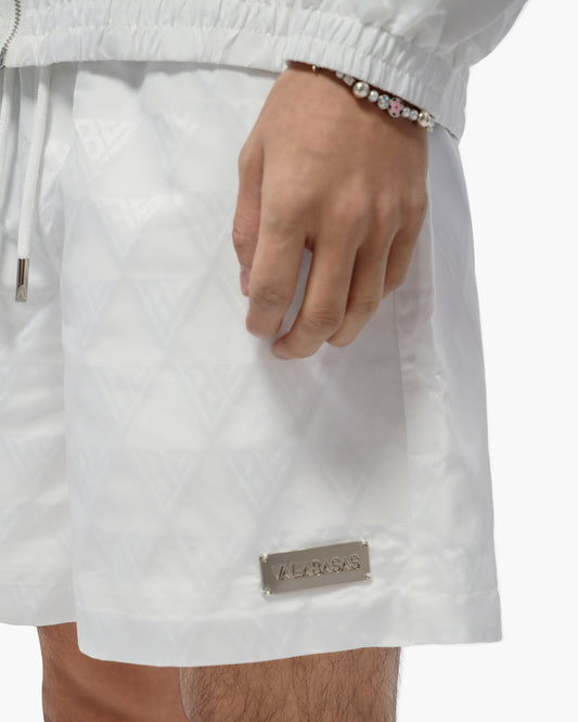 Signature 2.0 White Nylon Shorts