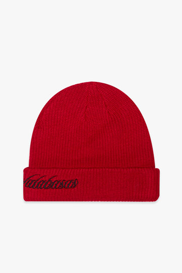 "GRANITE"  RED BEANIE