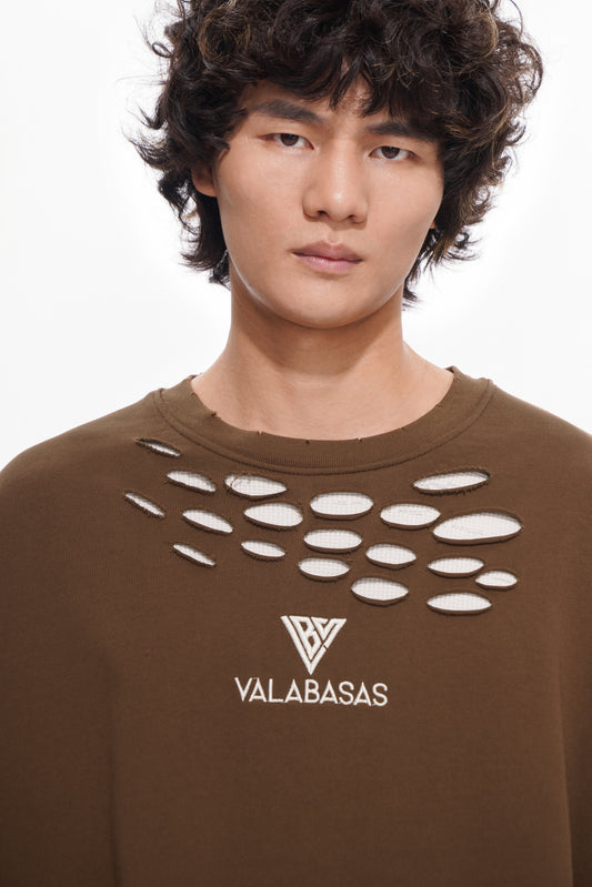 Iced Thermal Sweater Brown