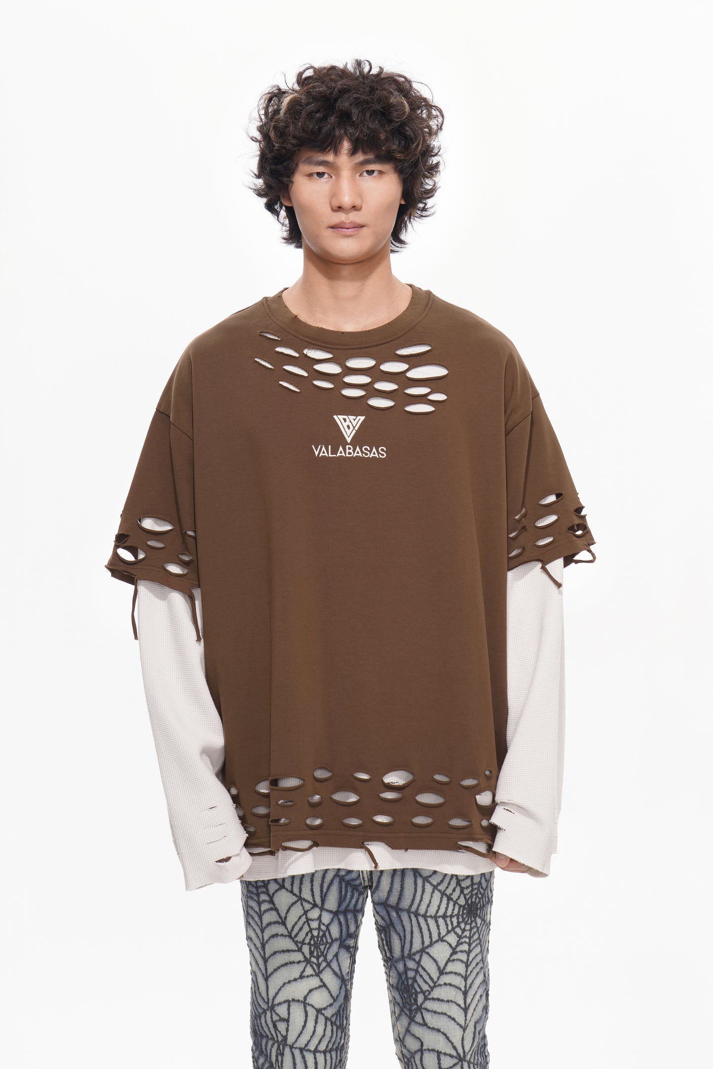 Iced Thermal Sweater Brown