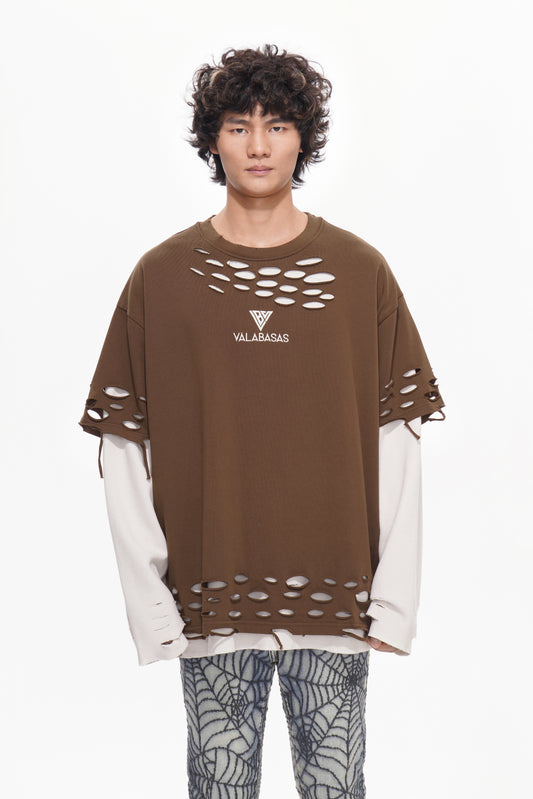 Iced Thermal Sweater Brown