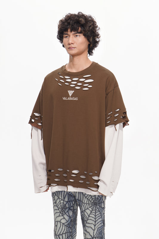 Iced Thermal Sweater Brown