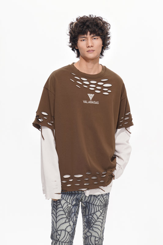 Iced Thermal Sweater Brown