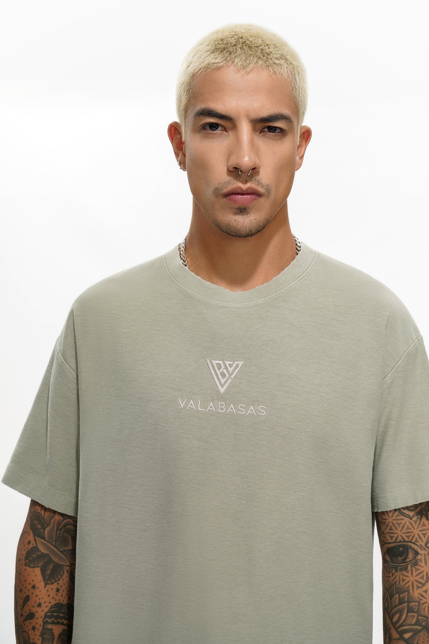 VLOGO Washed Olive Tee