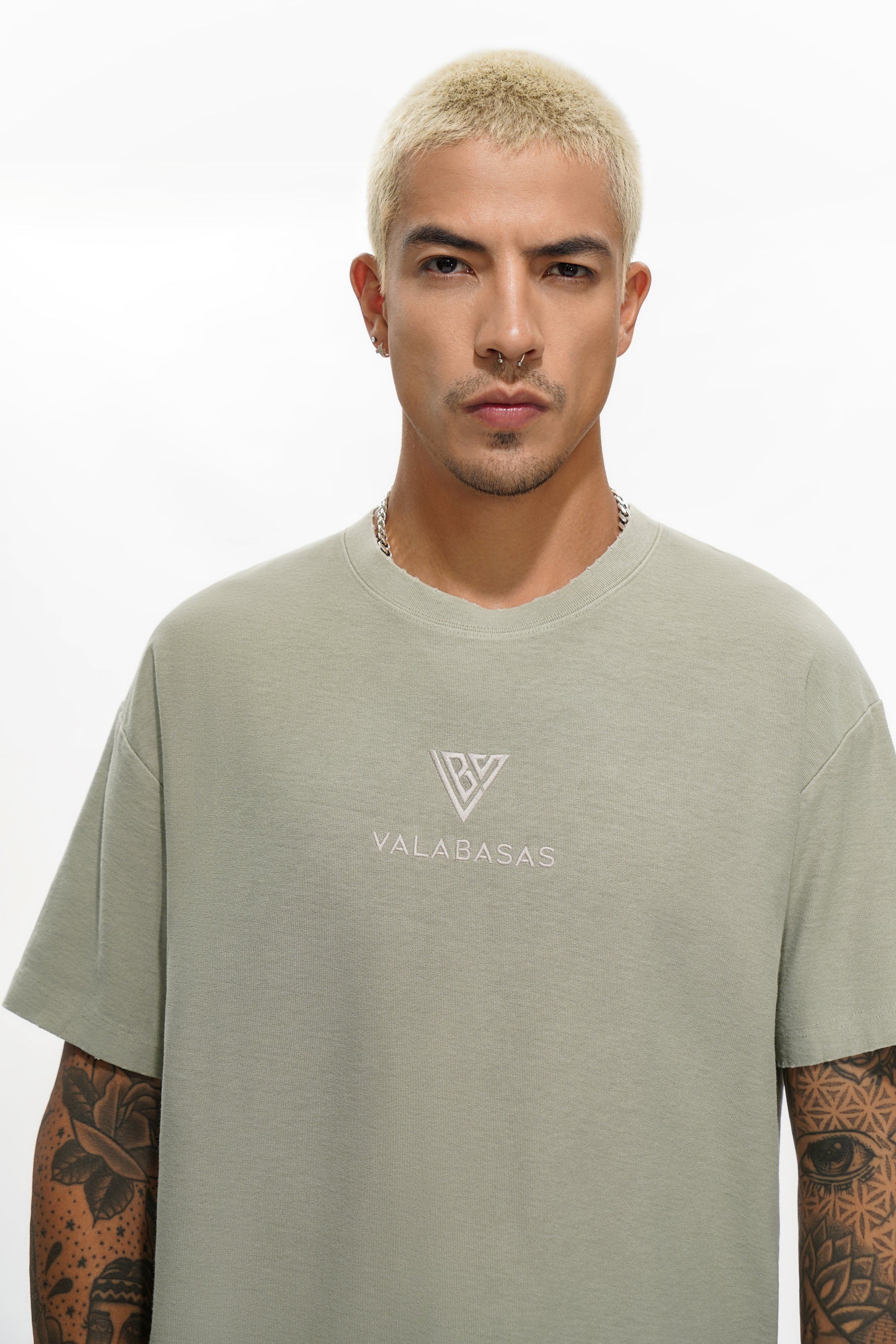 VLOGO Washed Olive Tee