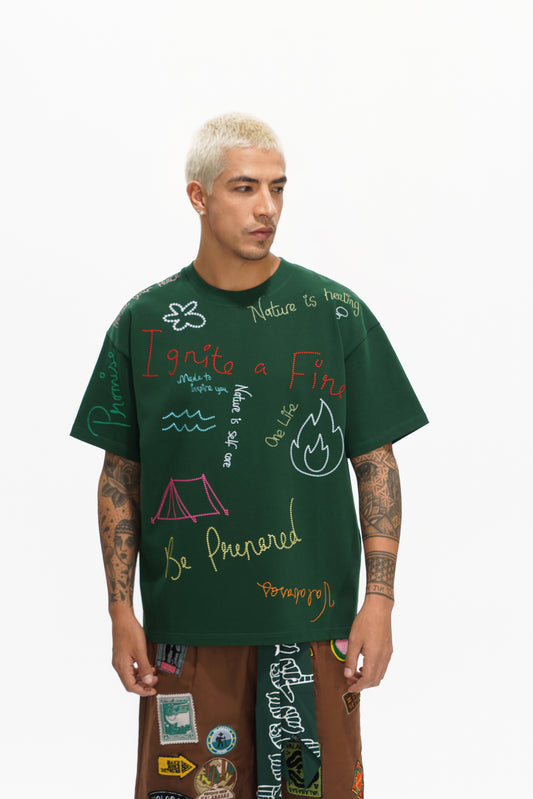 Trailborn Dark Green Tee