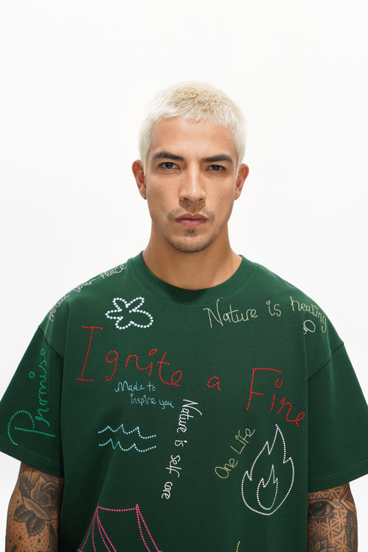 Trailborn Dark Green Tee