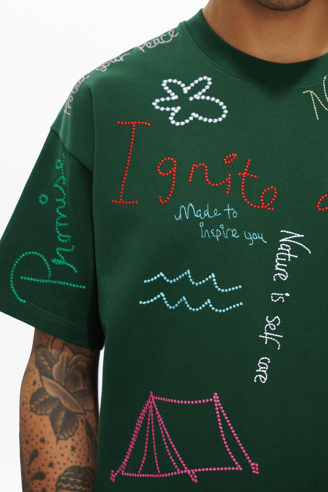 Trailborn Dark Green Tee