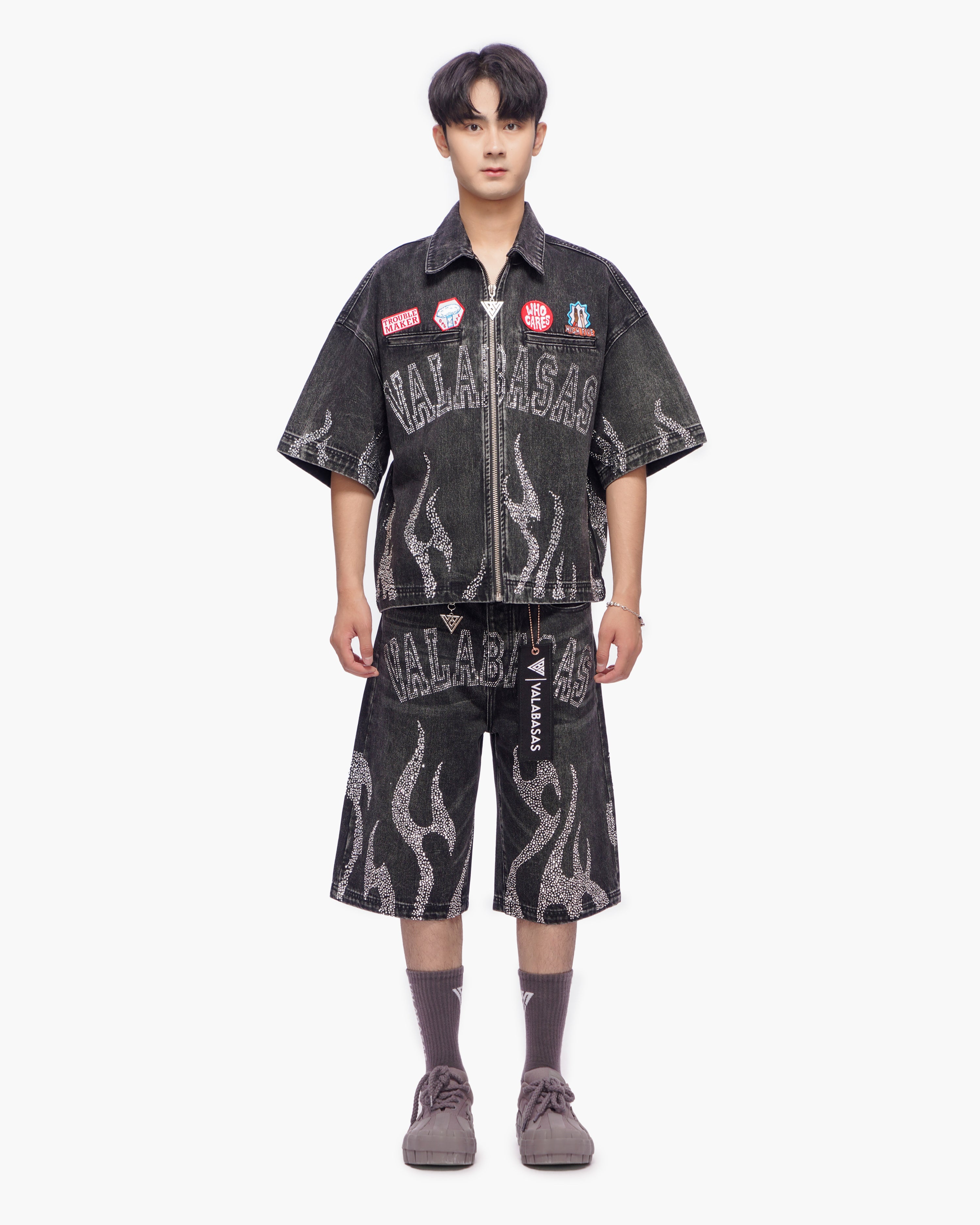 Torch Denim Woven Black – Valabasas