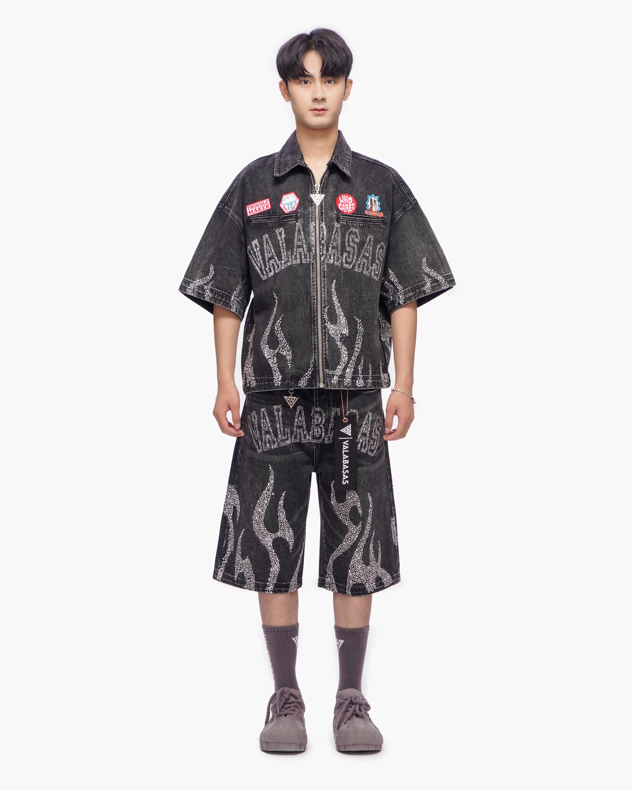 Torch Denim Woven Black
