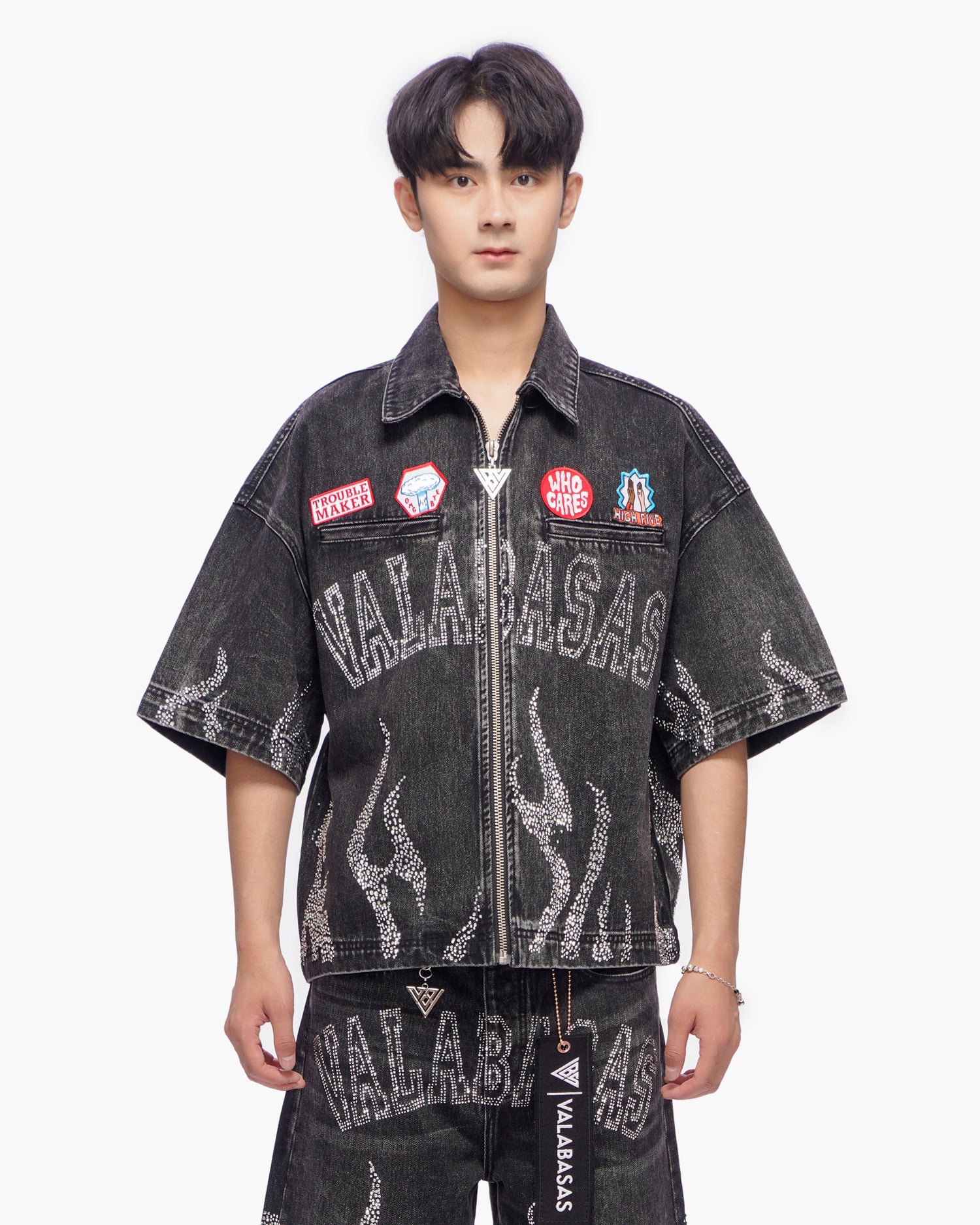Torch Denim Woven Black