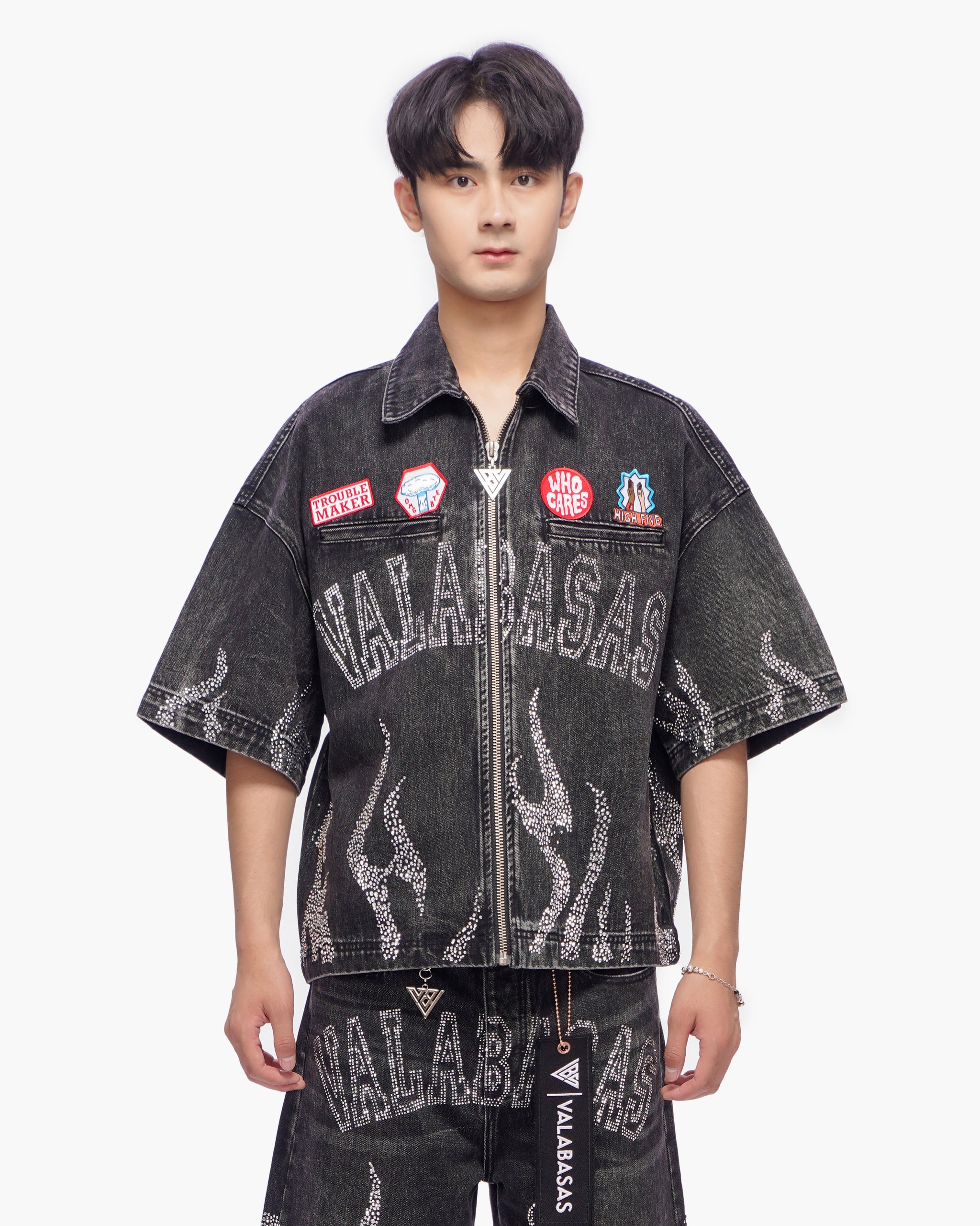 Torch Denim Woven Black