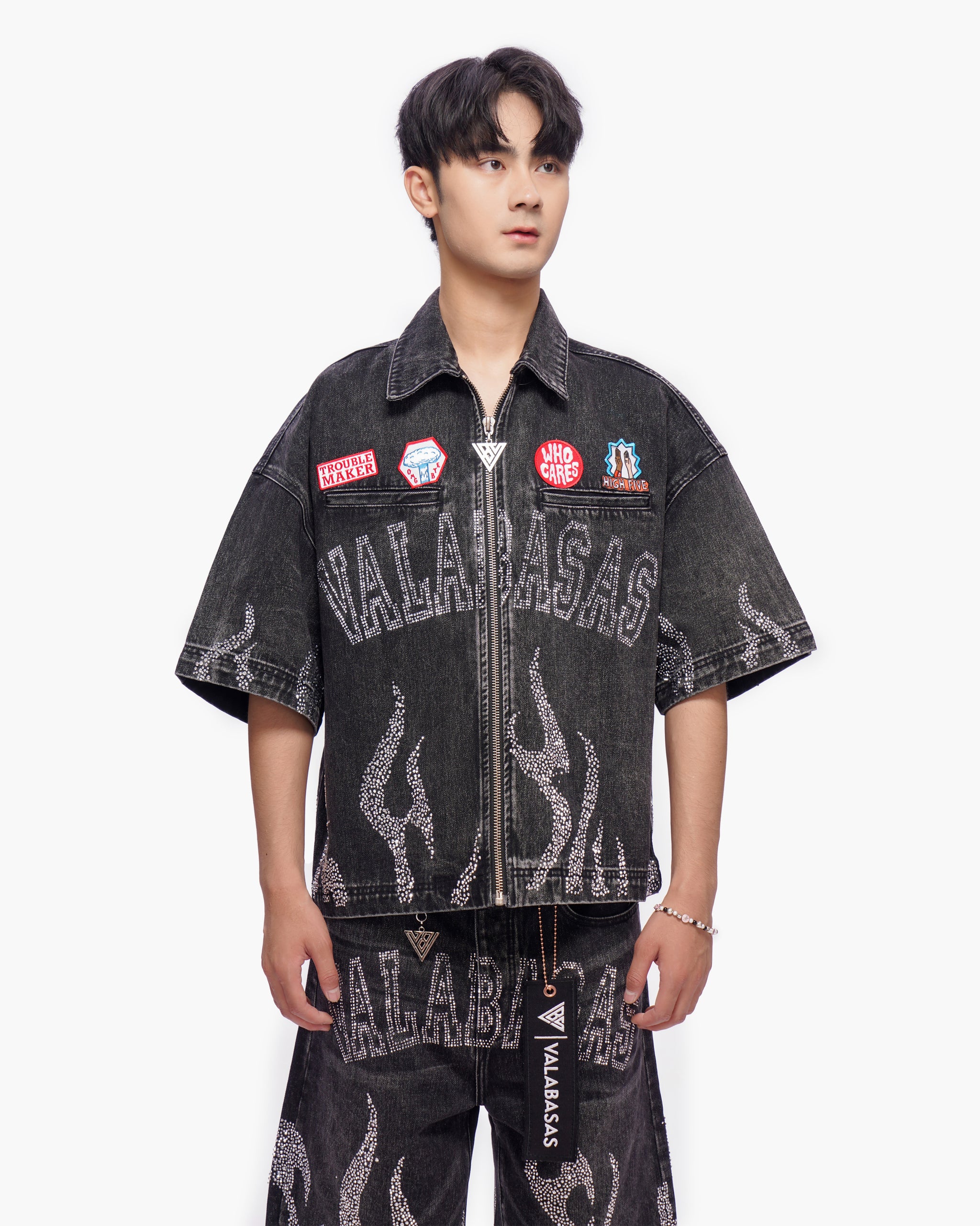 Torch Denim Woven Black