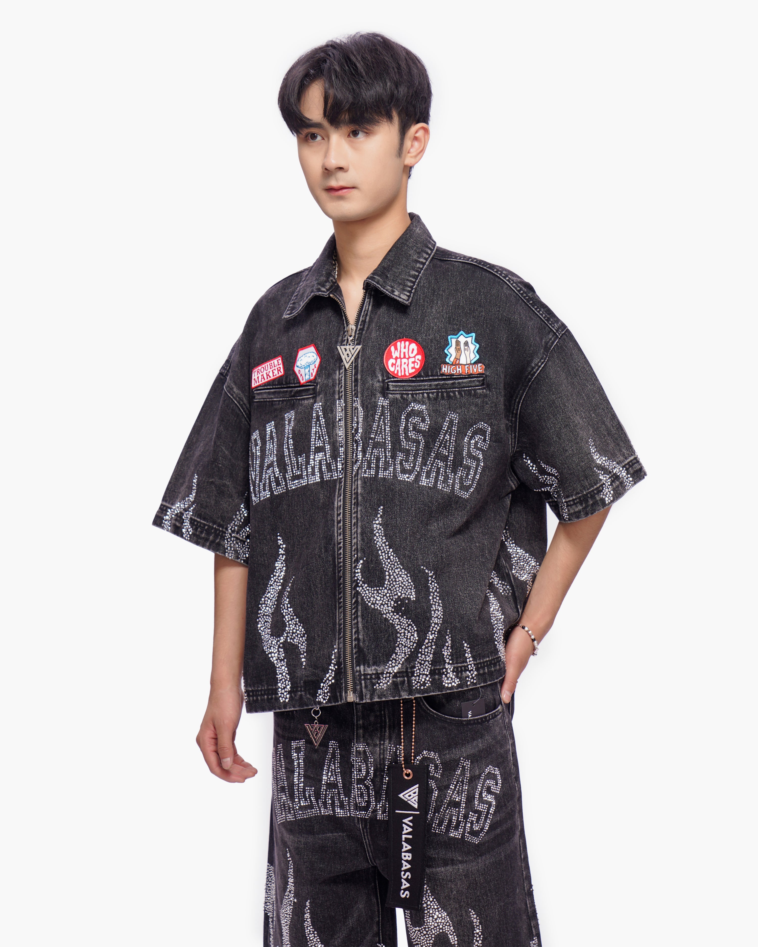 Torch Denim Woven Black – Valabasas