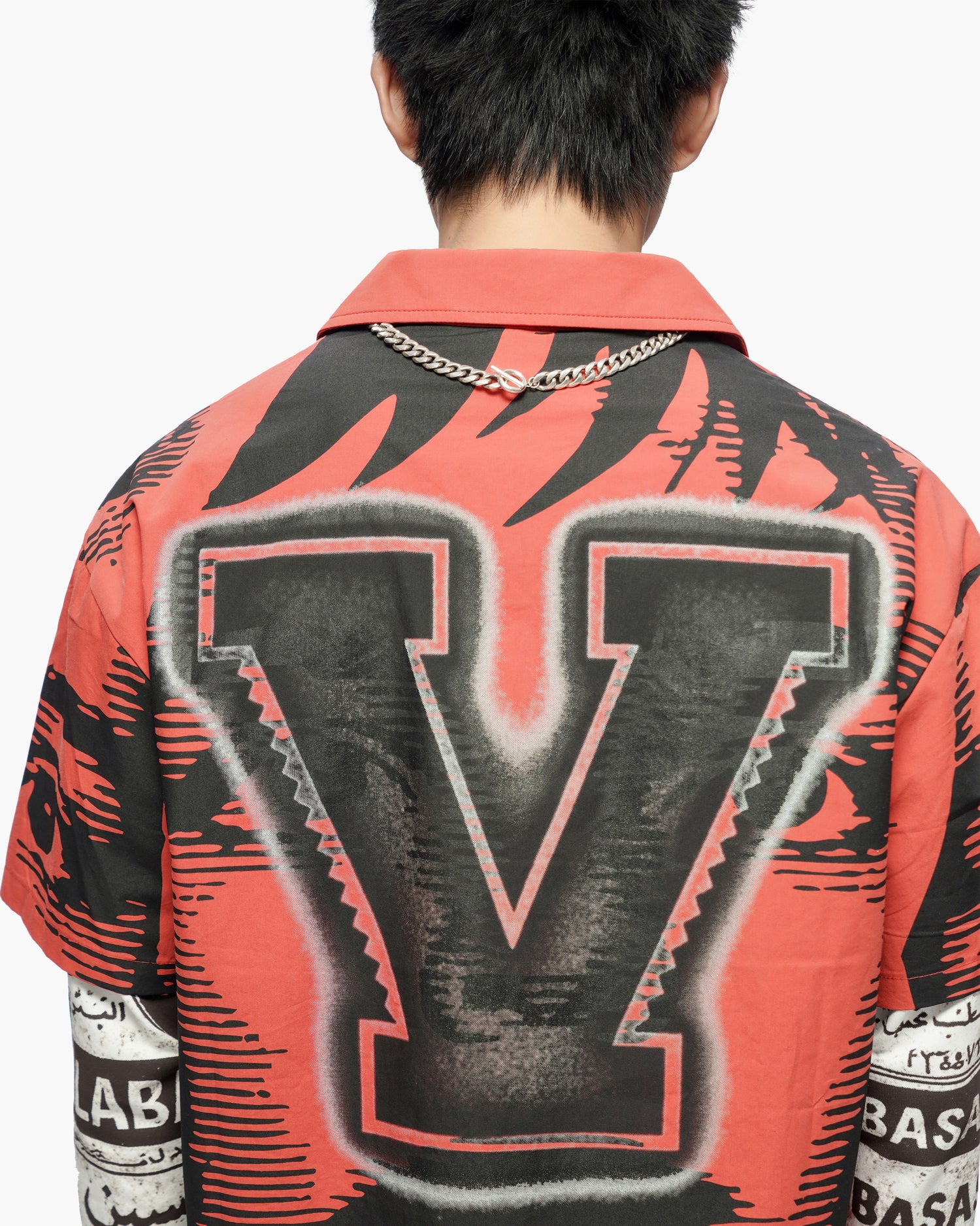 Death Note Red Layered Button Down Shirt