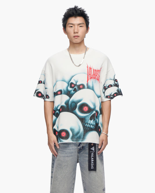 Grave Digger White Thermal Tee