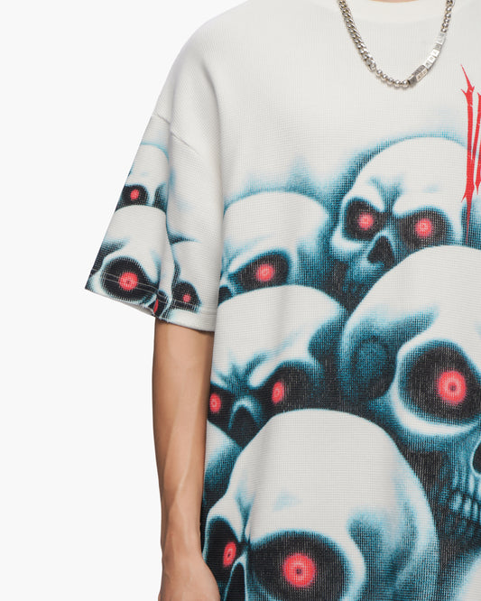 Grave Digger White Thermal Tee