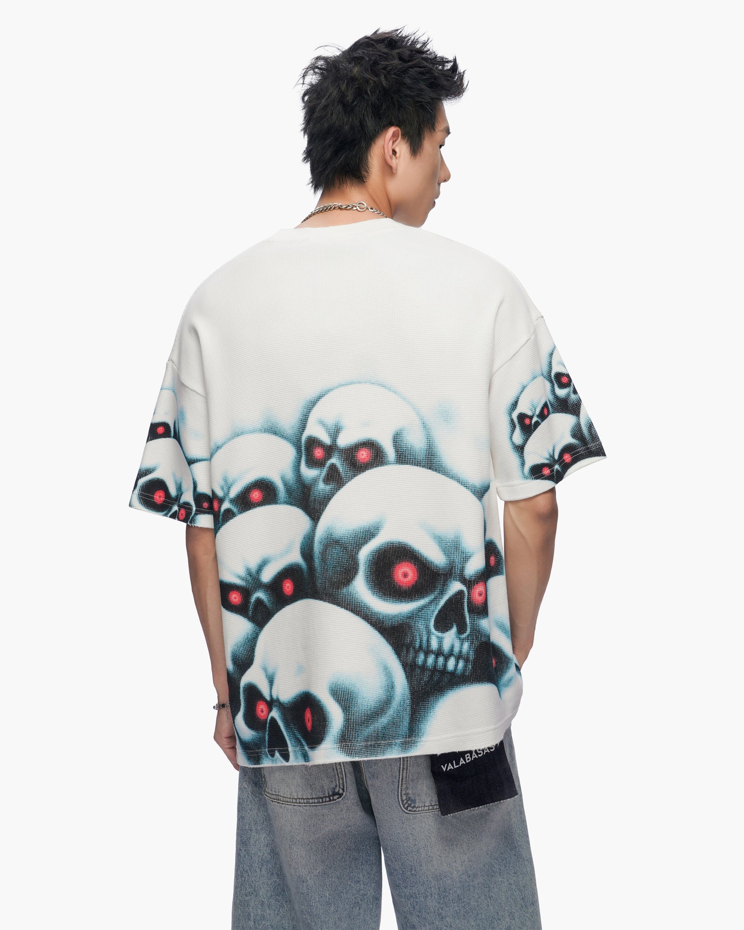 Grave Digger White Thermal Tee