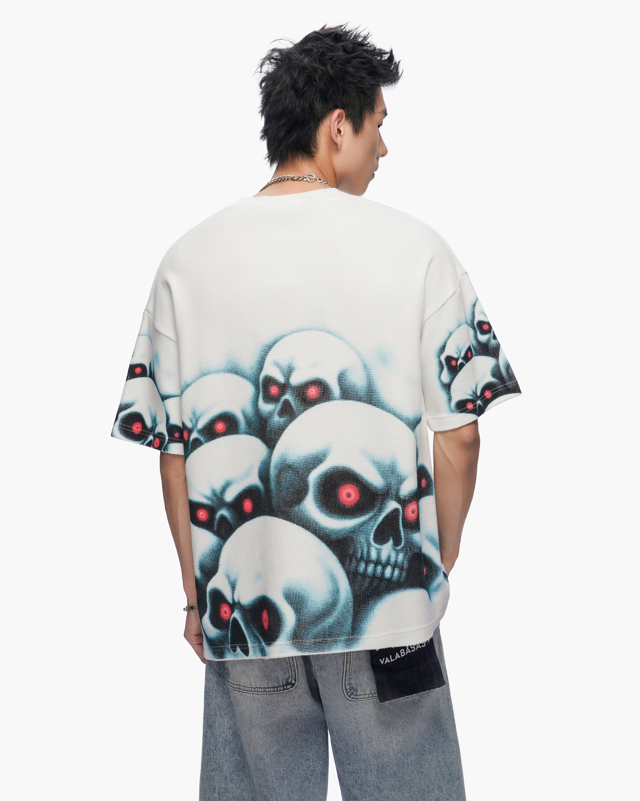 Grave Digger White Thermal Tee
