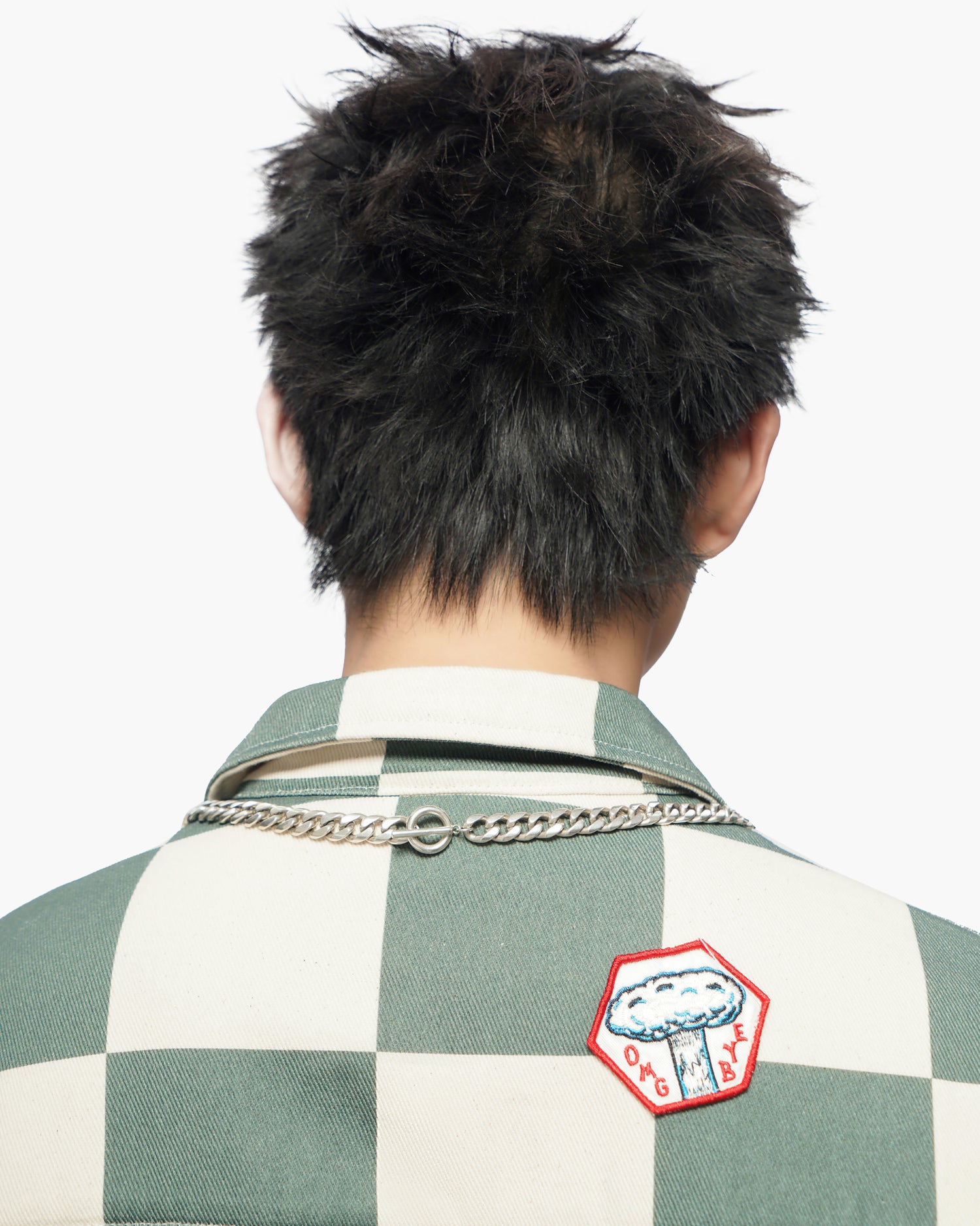 Checkers Green Cream Button Down Shirt