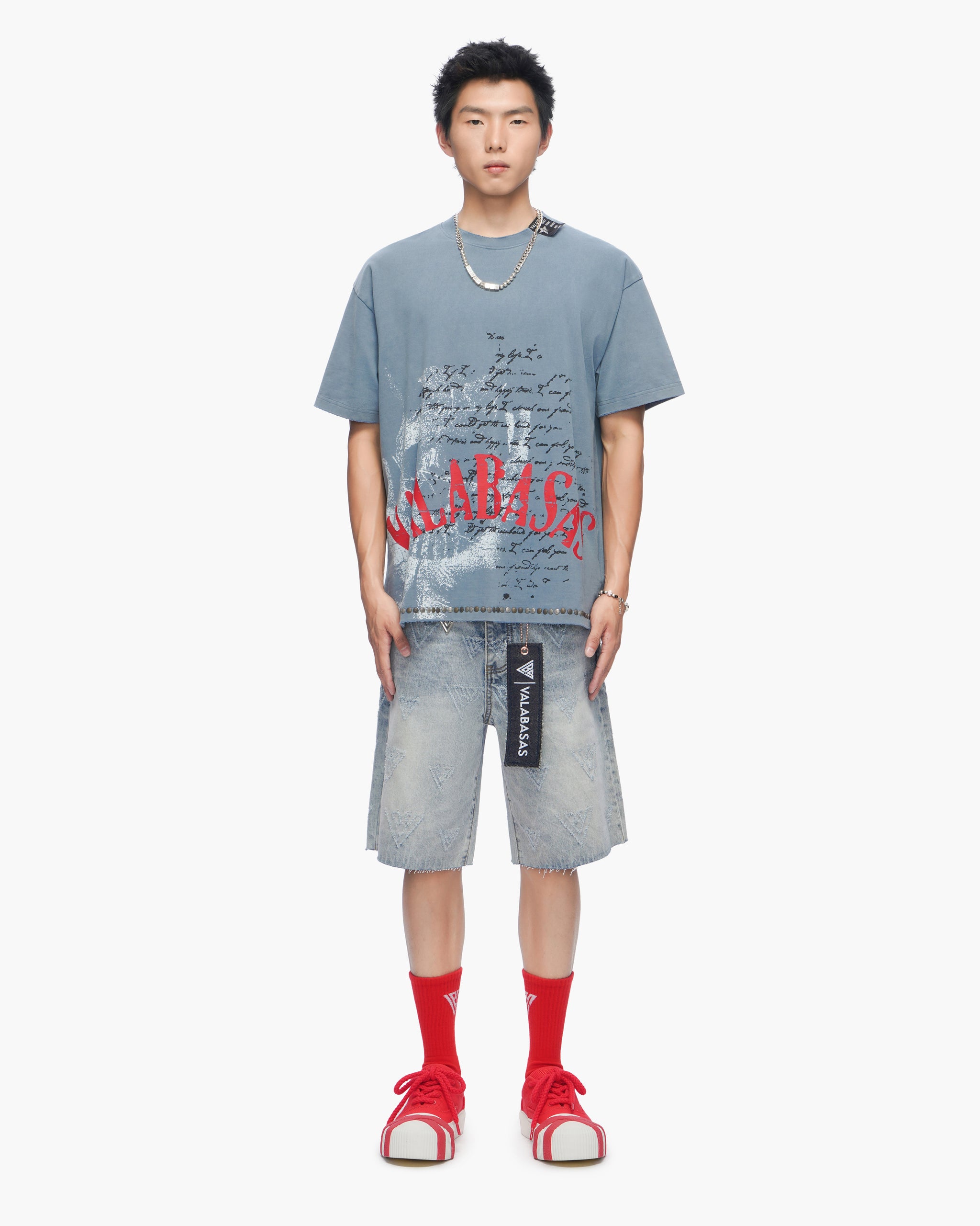 Devilish Lies Vintage Blue Tee