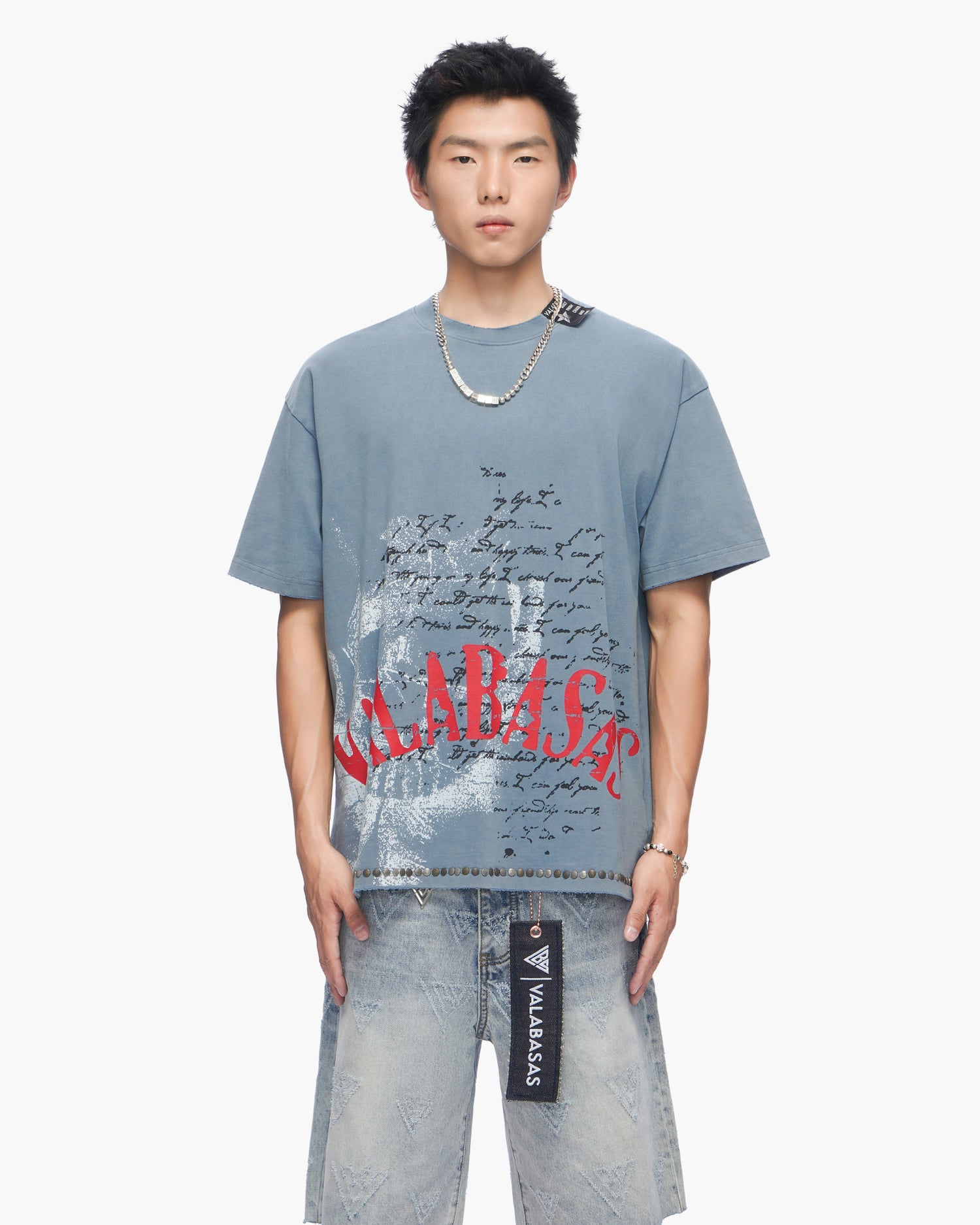 Devilish Lies Vintage Blue Tee