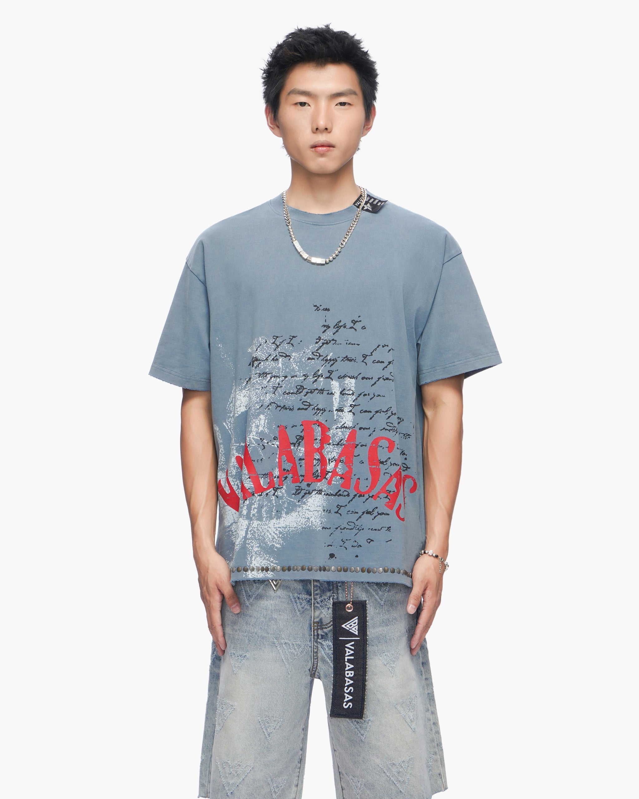 Devilish Lies Vintage Blue Tee