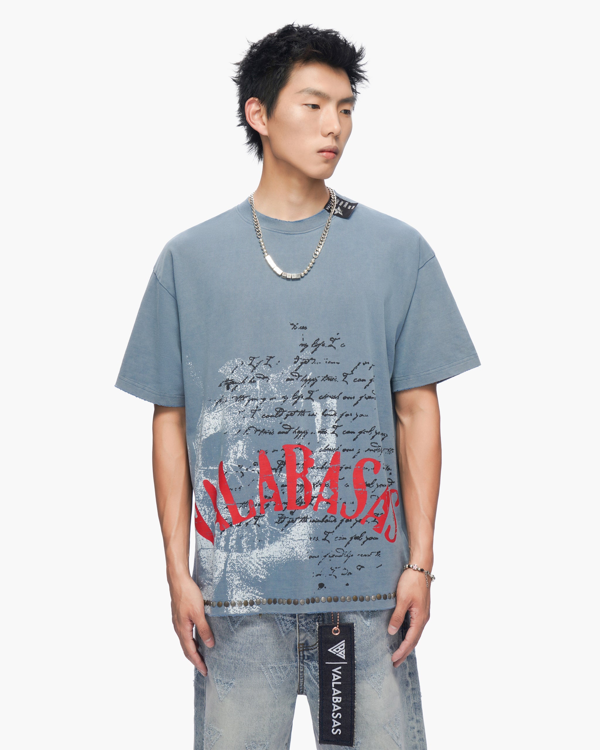 Devilish Lies Vintage Blue Tee