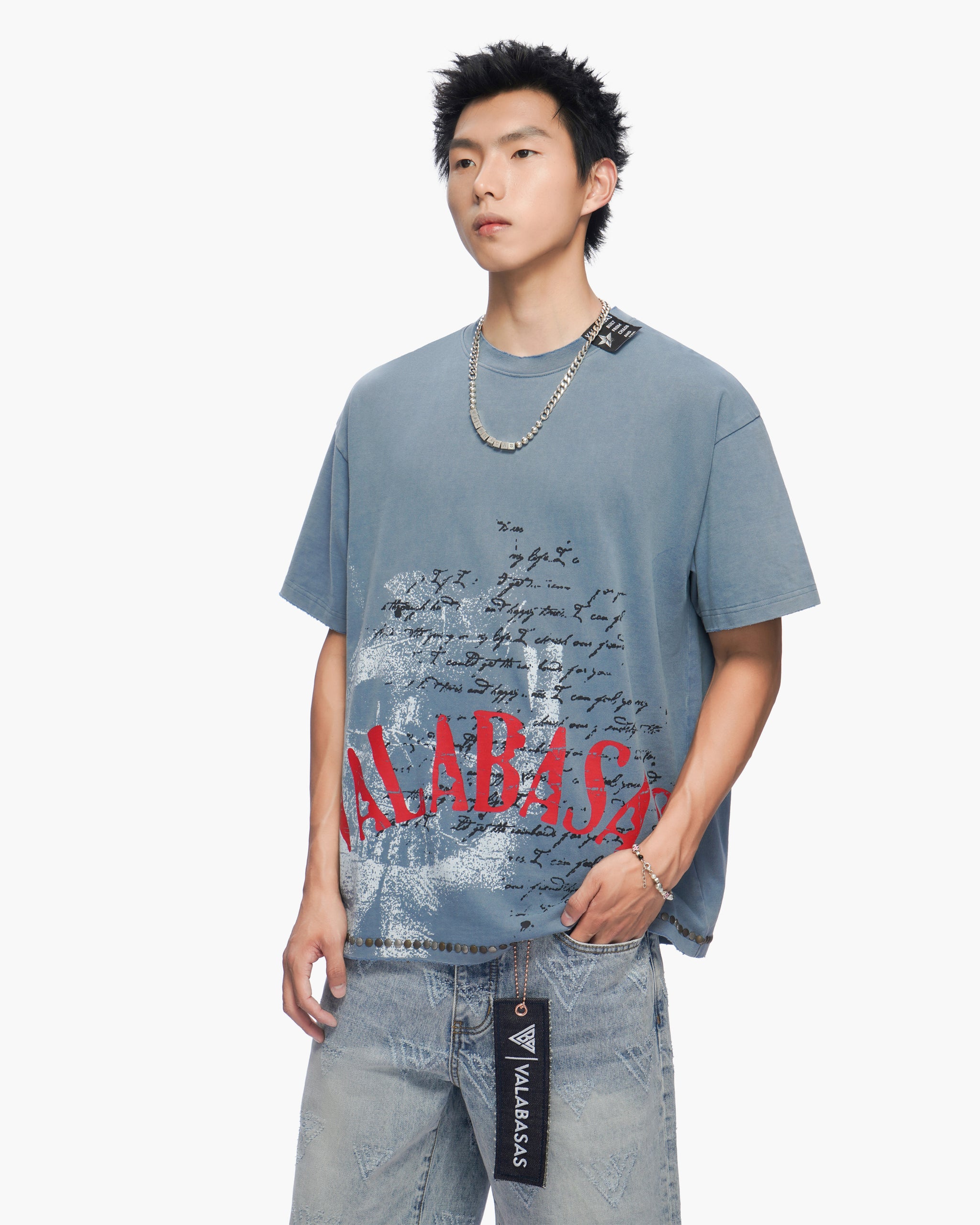 Devilish Lies Vintage Blue Tee