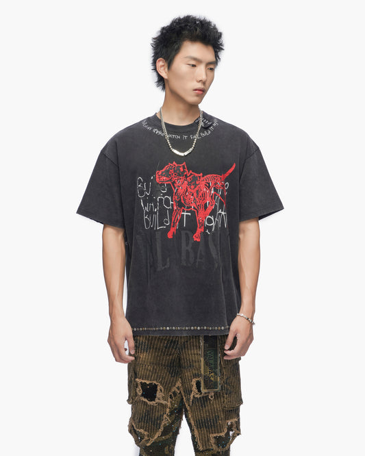 Fallen Empire Vintage Black Tee