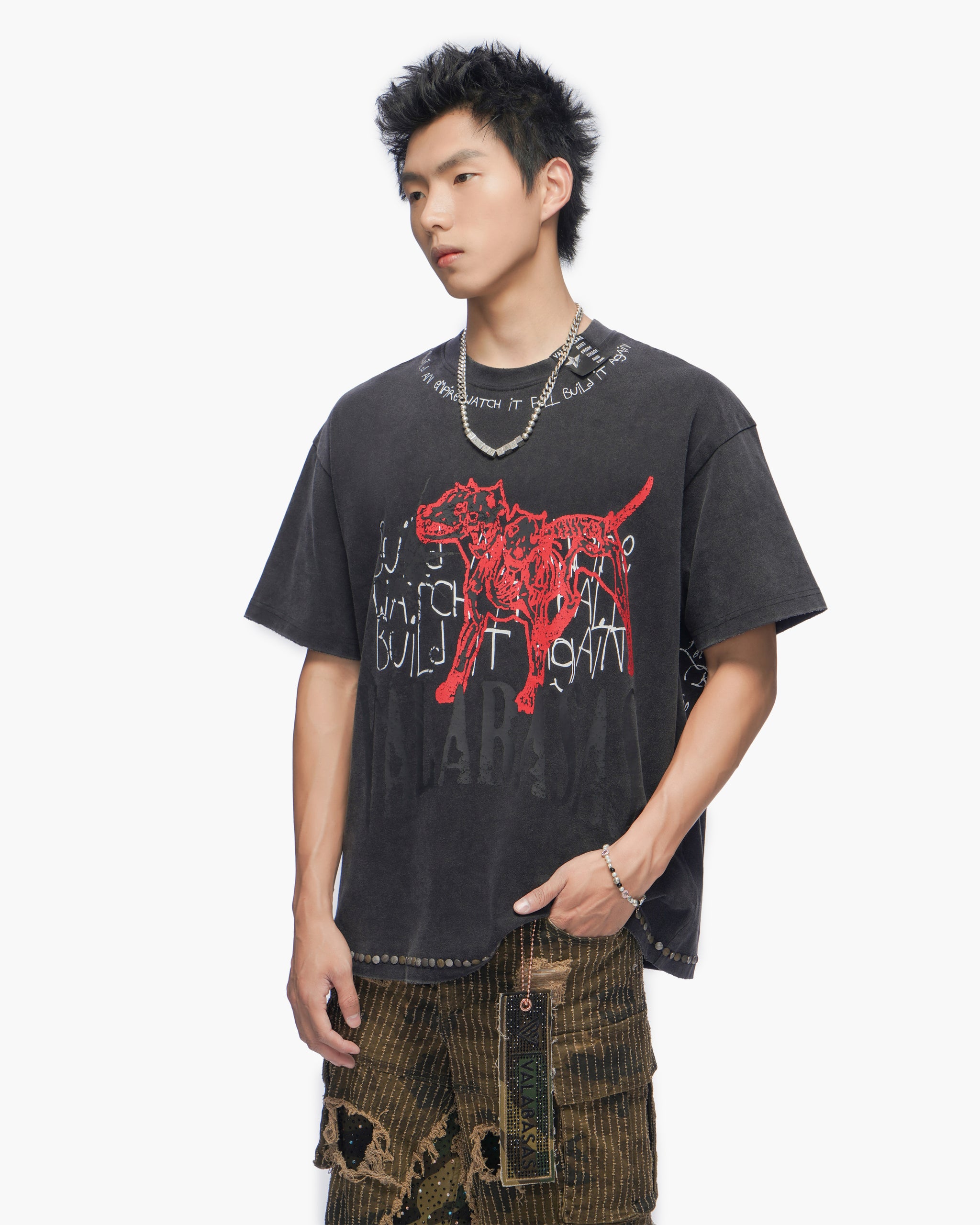 Fallen Empire Vintage Black Tee