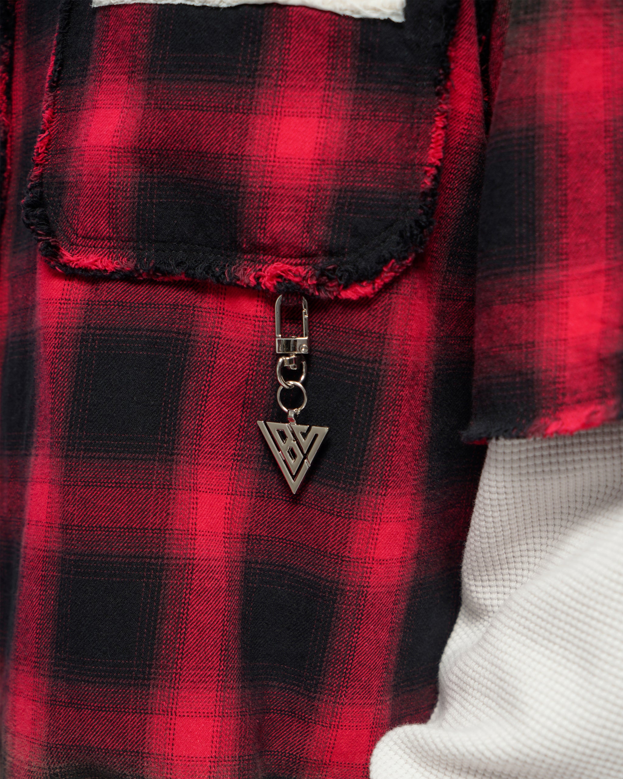 Lumberjack Layered Flannel Shirt Black Red