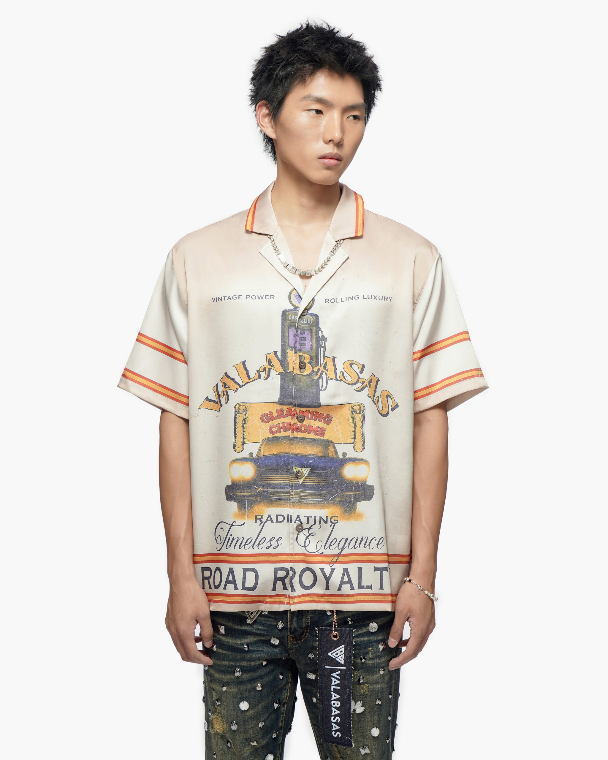 Self Service Cream Button Down Shirt