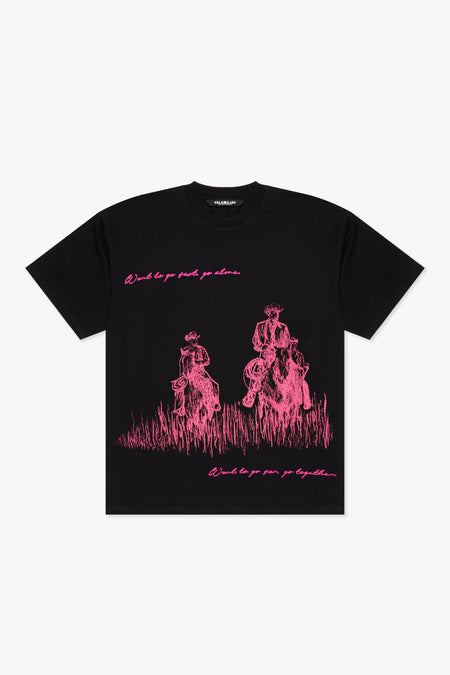 "GO FAR" BLACK TEE