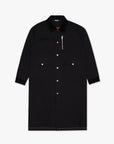 "DUSTER" BLACK TRENCH COAT