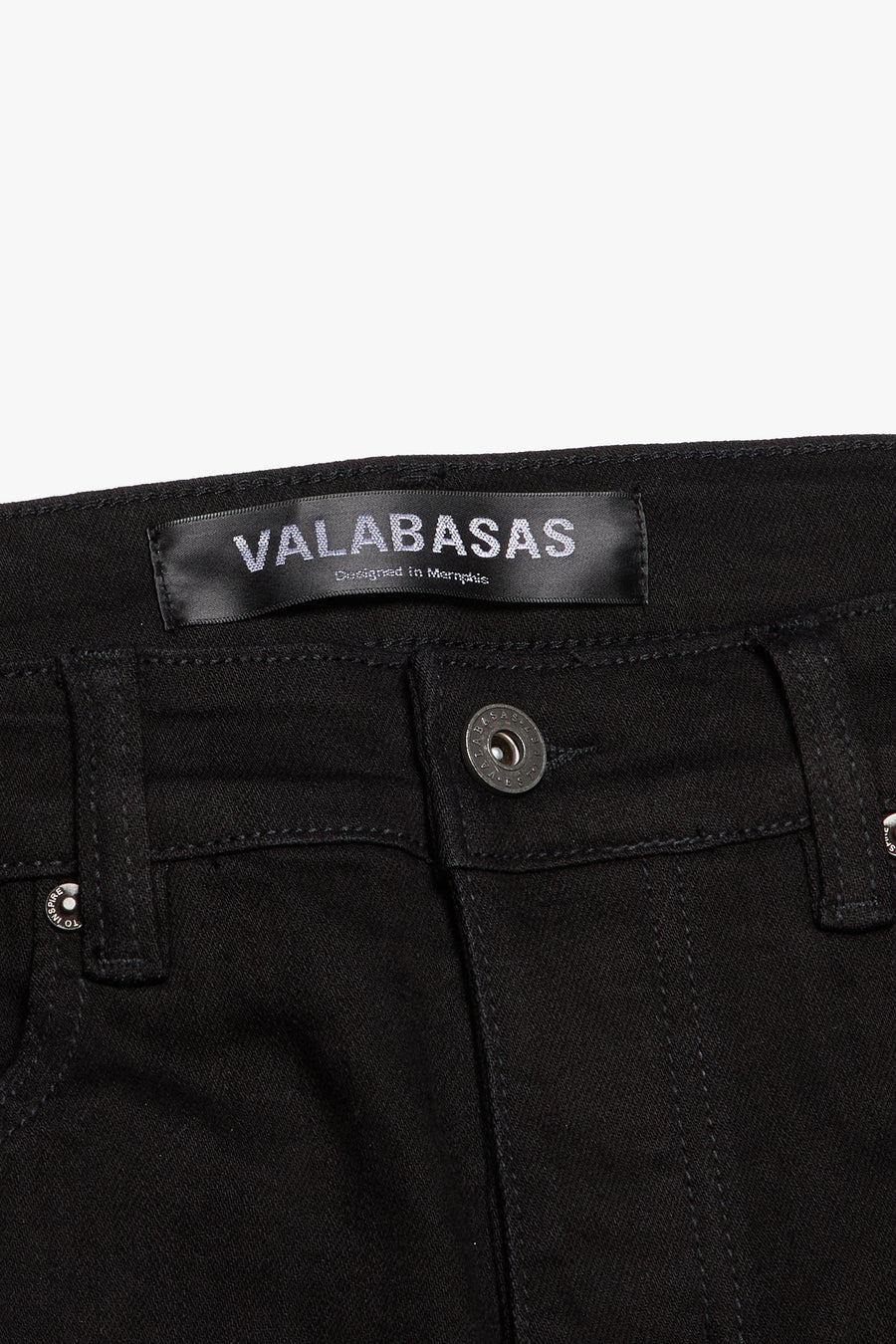 "BREACH" BLACK STACKED FLARE DENIM