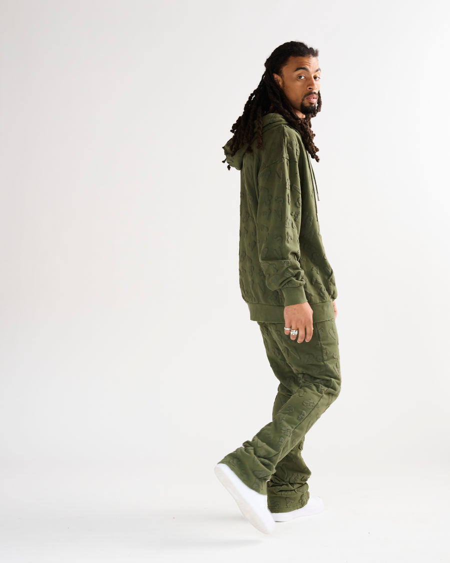 "PULSE" FLEECE SET - VINTAGE GREEN