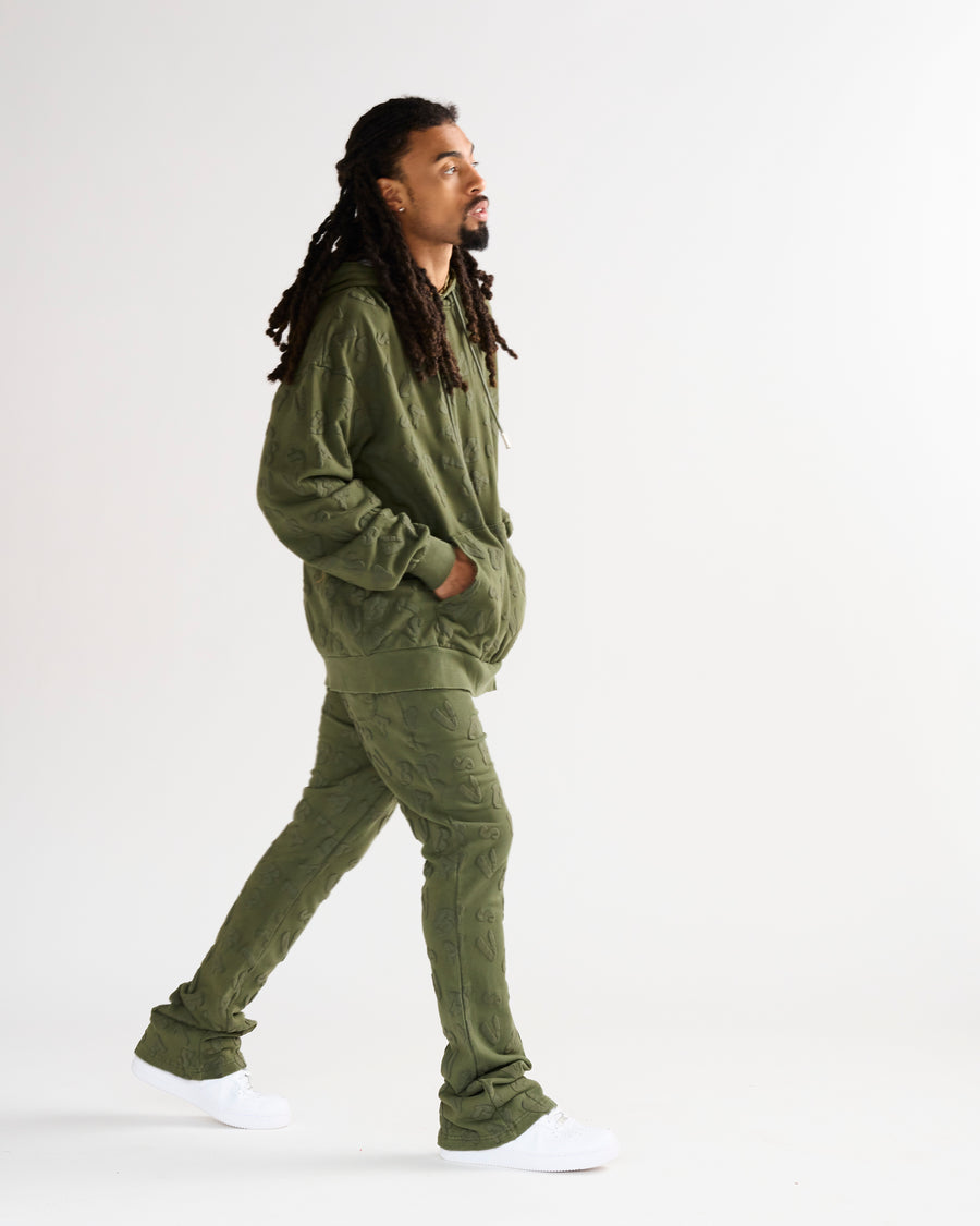 "PULSE" FLEECE SET - VINTAGE GREEN