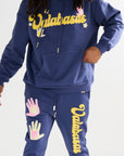 "TOUCHSTONE" NAVY/BLUE FLEECE SET