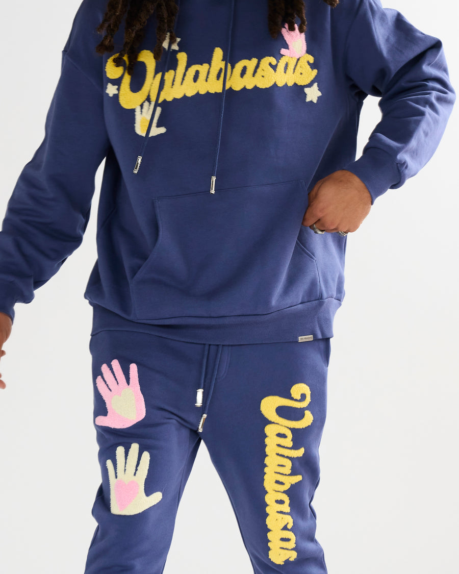 "TOUCHSTONE" NAVY/BLUE FLEECE SET