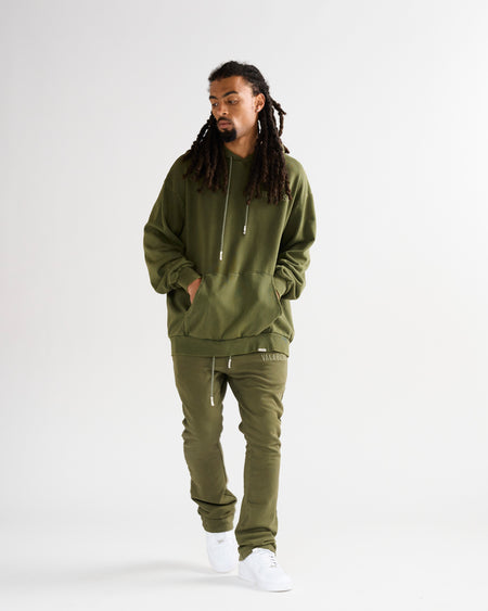 "VALA-ASCENT" VINTAGE ARMY GREEN FLEECE SET